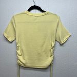 ZARA  Cropped Yellow Coquette Baddie Chic Feminine Minimalist Womens Top Small Photo 2
