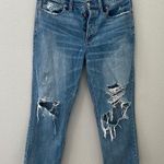 American Eagle Distressed Straight Jean Raw Hem | Size 10 Photo 0