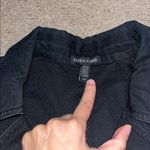 Eileen Fisher  Organic Cotton Denim Notch Collar Jacket Washed Vintage Black L Photo 7