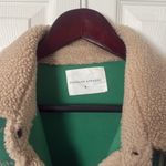 Plaid Green and Tan panache Shacket medium oversized fleece Photo 1