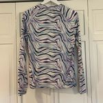 Coolibar UPF 50 patterned geodeālong sleeve top Small Blue Photo 6