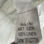 Valentina Naldi White Linen Long Sleeve Dress Coverup Women's Size Small Photo 2