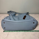 Coach K1580 Edie Turnlock Blue Leather Hobo Shoulder Bag Silver Photo 8