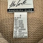 Vintage Randolph Duke Angora Hair/Faux Fur Cashmere Blend Knit Vest Womens Small Brown Photo 3