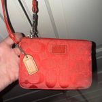 Coach y2k Soho Red Signature Canvas Wristlet Photo 0