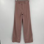 Faherty Harbor Stretch Terry Wide Leg Pants Women's Size 24 Wood Rose Mauve Pink Photo 2