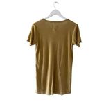 Chaser Marigold LACE UP HI LO RIB TEE Bohemian Women’s Short Sleeves Top SZ M Photo 6