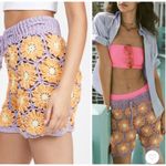 Tach nwt Gloria crochet knit granny square high waisted shorts size medium Photo 2