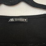 ZARA MOVING SALE  Black Crop Front Ruched T-Shirt Photo 6