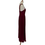 Lulus  Large Maroon Bridesmaid Maxi Dress Formal Evening Gown Photo 3