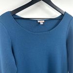 J.Jill Dark teal Blue Seamed Wool Blend Sweater Dress Long Sleeve Size Small Photo 1
