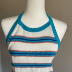 Striped Halter Neck Knit Top Photo 1