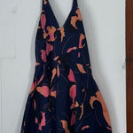 Depri  Navy floral Halter‎ neck Romper Size Large Photo 0