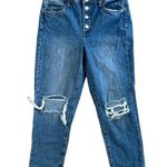 BLANK NYC  The Madison High Rise Crop Button Fly Jeans | Medium Blue | 29 Photo 0