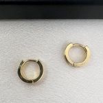 CZ Small Gold Hoop Earrings for Women Men Photo 1