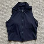 Fabletics NEW Bluebell Midi Sports Bra Full Zip Black Crop Tank Padded XS NWOT Photo 0