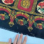 Women's vintage black rose renaissance fruit fringe lightweight fashion scarf Photo 6