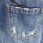 BLANK NYC Front zip distresses denim mini skirt size 27 Photo 8