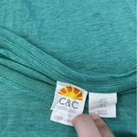 C&C California  Green Linen T-Shirt Size Small Photo 2