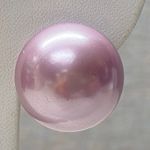 Vintage Signed Japan Pink Lavender Glass Pearl Clip On Earring Elegant Statement Photo 3