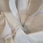 Ming Wang  women's gold hardware contrast button down long sleeve formal top Photo 4