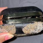 Frame Clutch Small-gold Bead Applique Jewel gold Metal  lift-clasp closure. Photo 6