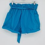 Urban Outfitters  Fiona Paperbag Shorts Belted Turquoise Women's Size Large Photo 6