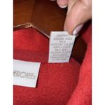 Cherokee  Women's Sz M Red Button Up Fleece Jacket Coat God Bless America Photo 3