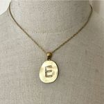 Nordstrom rhinestone E monogram pendant necklace Photo 3