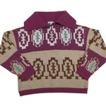Woven Heart Vintage-Inspired Sweater Aztec Southwestern NWT Zip Pullover Womens Medium Photo 0