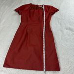 Newport News Easy Style Sheath Dress Womens 4P Orange Y2K VTG Party Office Work Photo 8