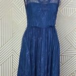 BHLDN Hitherto Celia Lace Dress in Blue Bridesmaid Size US 6 *Missing Belt Photo 0
