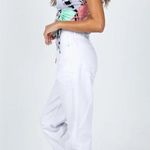 Princess Polly Holly White Denim Asymmetric Button Fly Straight Leg Jeans 2 Photo 4