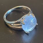 Round clear quart S925 silver ring size 8.5 Photo 1