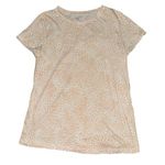 Athleta tan white cheetah print T-shirt women’s size small Photo 0