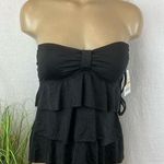 Kenneth Cole Black Ruffle Tankini Top NEW S Photo 0
