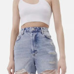 BDG  Shorts Womens 28 Blue Denim Surf High Rise Distressed‎ Ripped Cotton Photo 0