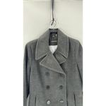 Calvin Klein  Wool Blend Pea Coat Double Breasted charcoal black sz 16 classic Photo 4