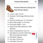 Arizona Jeans Arizona Womens Spring Flat Heel Winter ❄️ ankle gold  boots size 10 Photo 4