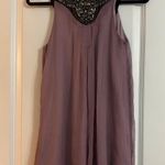 Anthropologie Purple Beaded Mini Dress Photo 3