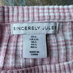 Sincerely Jules Pink and White Marl Sweater Women's Size Large Photo 3