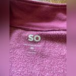 SO  Women’s Dark Pink Quarter-Zip Sweater size XL Photo 4