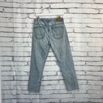 PacSun  Slim Taper Jeans Light Wash Raw Hem Distressed Mid Rise Women’s 30X30 Y2K Photo 9