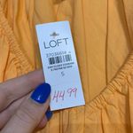 Loft  ORANGE BLOUSE GATHERED WAIST SMALL NEW WITH TAGS SHORT SLEEVE Photo 3