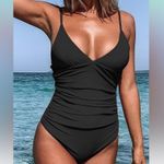 Cupshe NEW 1 Piece Swimsuit Tummy Control V Neck Bathing Suit L 12/14 Photo 5