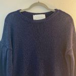 Tous Nenette  Les Jours Sweater The Malaga Blue Sparkle Puff Sleeves Sz M NWOT Photo 1