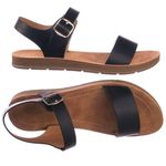 Black Faux Leather Sandal Size 8 Photo 0