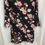 Equipment  Femme Black&Pink Floral Clea Silk Button Front Shirt Dress Sz.M Photo 8