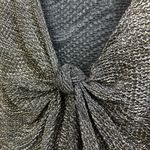 XS Black/Gold Knot Front Shrug with Rippled Material Very Light Weight Black Photo 3