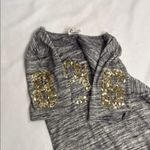 Victoria's Secret  Gray Tee with Gold Accents Photo 5